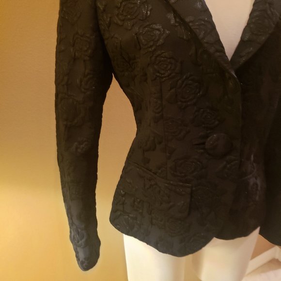 Anne Fontaine Paris Black Floral Natalia Jacket - Picture 5 of 16